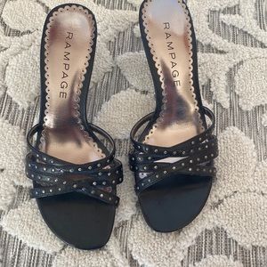 Rampage studded low heeled sandals